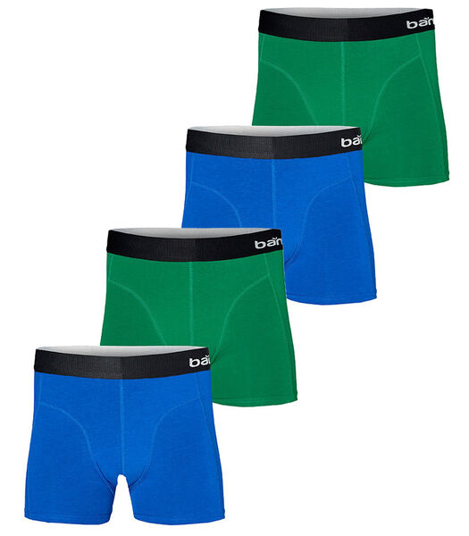 Lot de 4 Boxers Bamboo Bleu/Vert