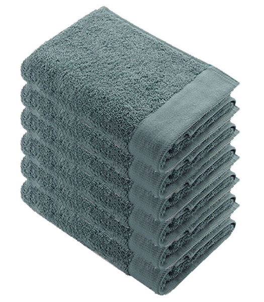 Lot de 6 Remade Cotton serviettes de bain 70x140 Jade