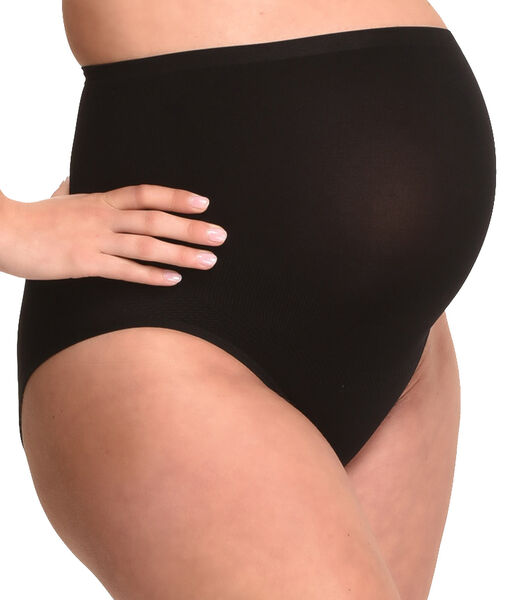 Culotte de grossesse sans coutures   effet galbant Noir