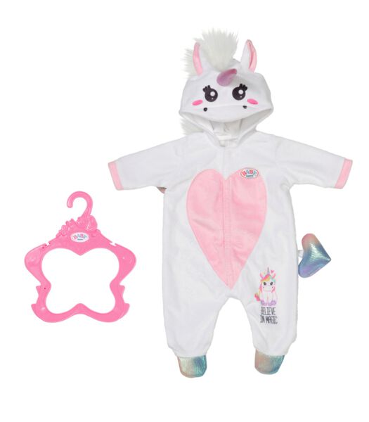 Unicorn Onesie Poppenromper 43 cm