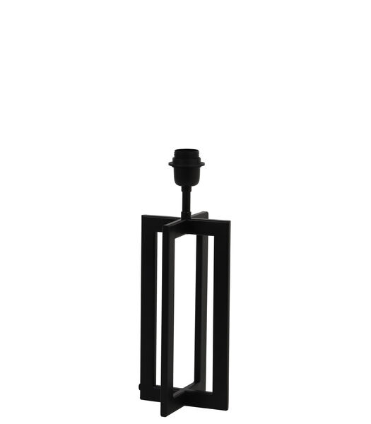 Tafellamp Mace/Velours - Zwart/Zwart - Ø30x56cm