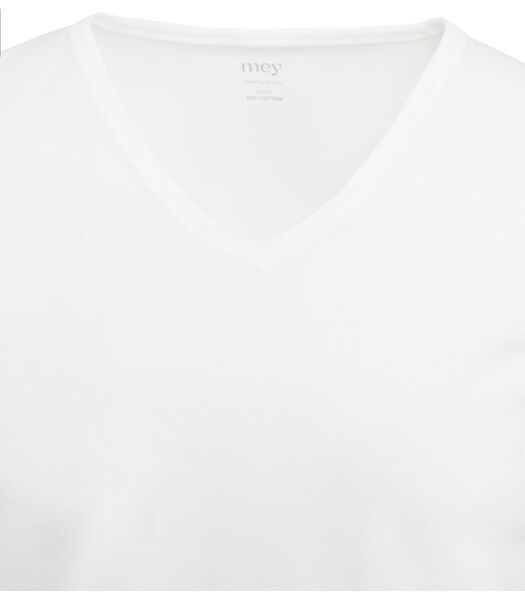 Mey T-shirt Col-V Dry Coton Blanc