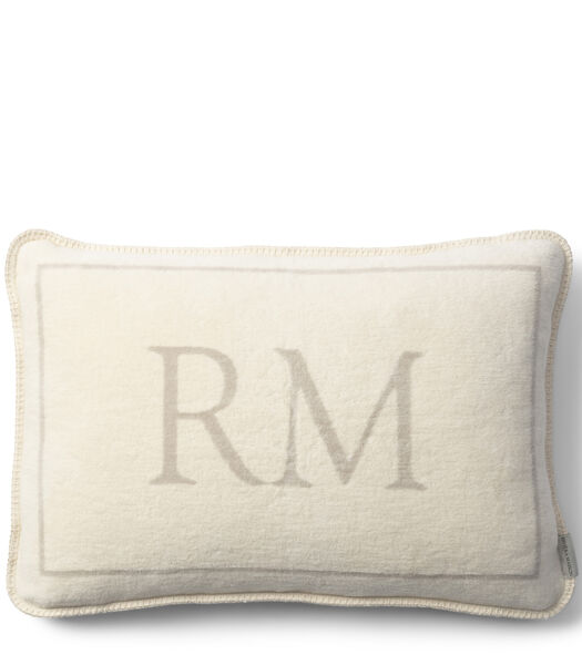 Housse de coussin gris, Taie d'oreiller - RM Logo 45x65 - Coton