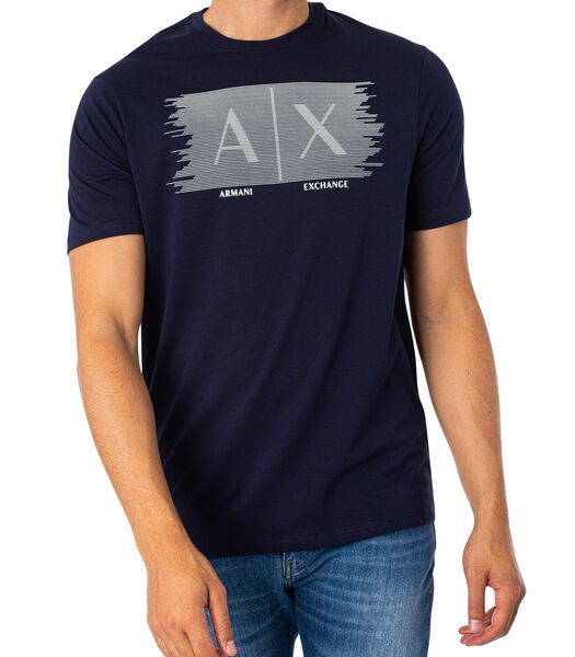 T-Shirt Graphique À Logo Rayé