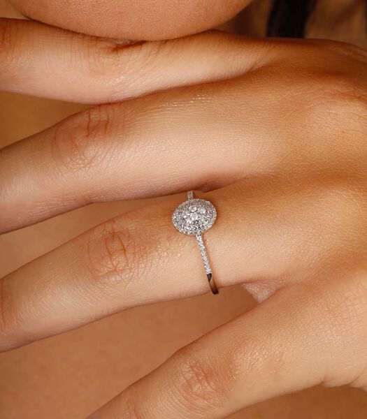Ring 'Beauty Queen' witgoud en diamanten