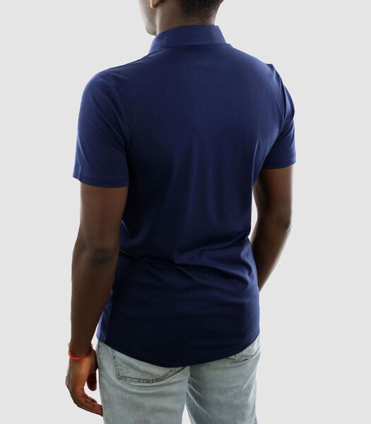 Heren Polo Korte Mouw - Strijkvrij Poloshirt - Navy - Slim Fit - Tencel