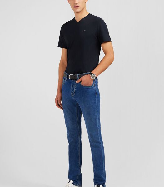 Blauwe jeans in stretch katoen