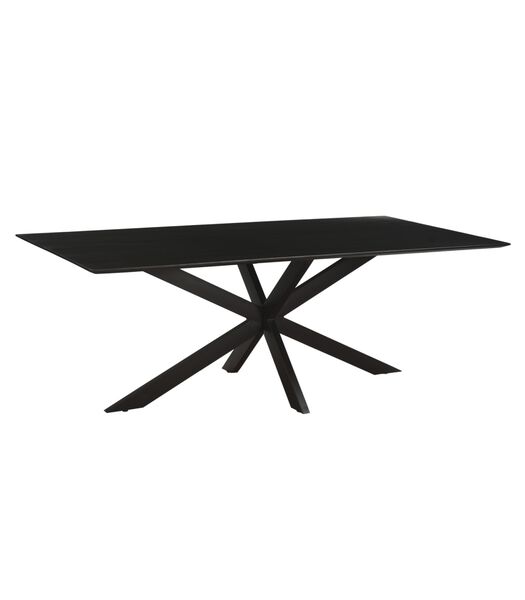 Nordic - Eettafel - acacia - zwart - 220cm - rechthoekig - spiderpoot - gecoat staal