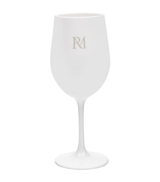 RM Monogram Outdoor - Verre à vin en plastique avec logo RM
