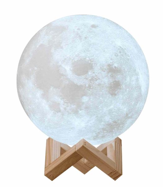 FEERIQUE - Lampe veilleuse  à poser pleine lune 18cm