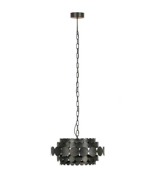 Lampe à suspension - Fer - Noir - 26x46x46 cm - Kaki