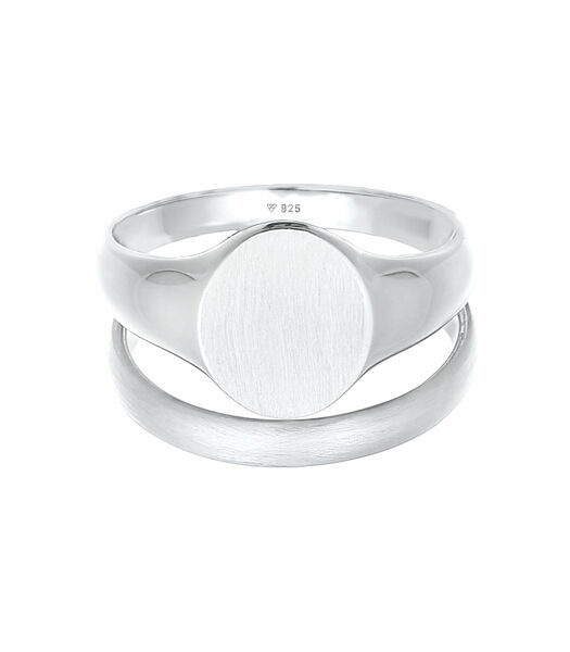 Ring Heren Zegelring Ring Set Basic Minimal Trend In 925 Sterling Zilver