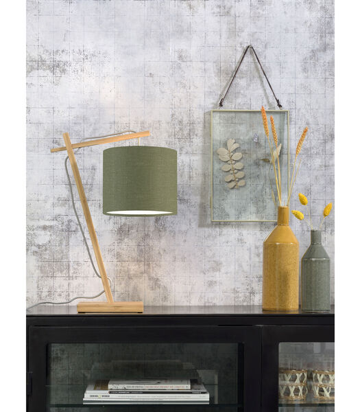 Lampe de table Andes - Bambou/Vert - 30x18x46cm