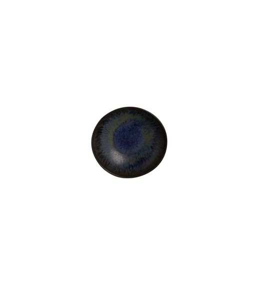 Bord diep Tama 22 cm Zwart Blauw Stoneware 2 stuks
