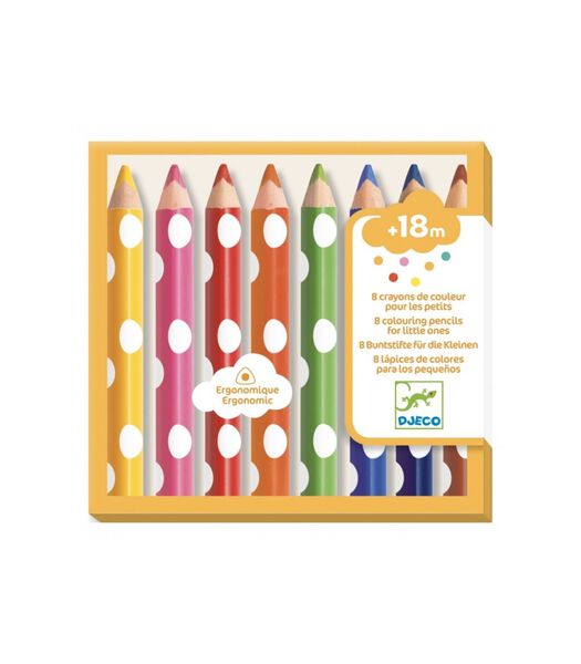 kleuren 8 colouring pencils for young children