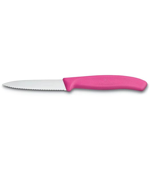Couteau d'office Swiss Classic - Rose - Dentelé - 8 cm
