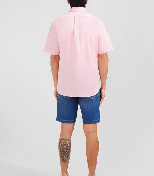 Korte mouwen roze katoenen shirt