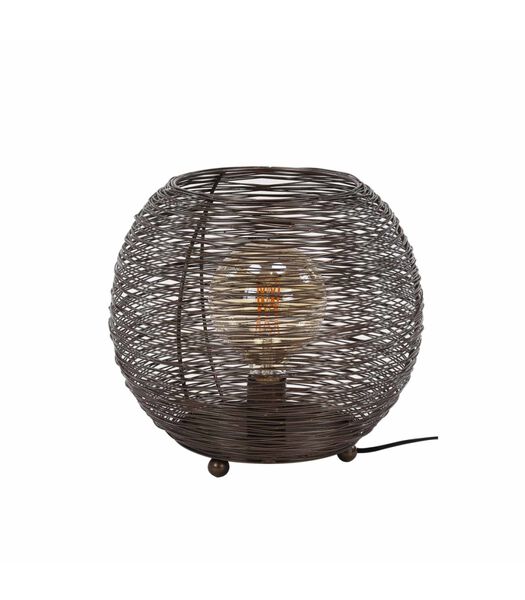 Hornet - Lampe à poser - ronde - Ø35 - nickel - noir - 1 point lumineux