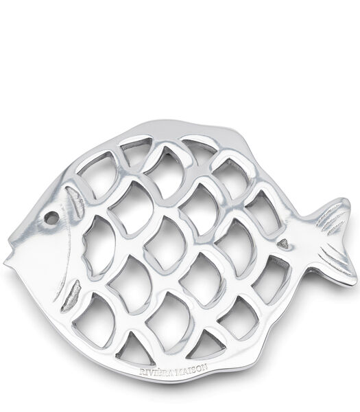 Fish Trivet Pannenonderzetter Zilver - hittebestendig aluminium