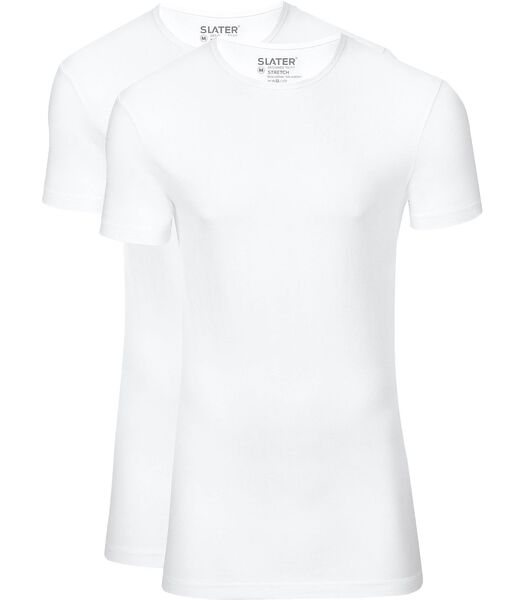 Slater T-shirts Lot de 2 Stretch Blanc