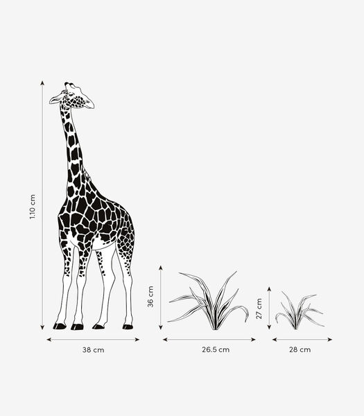 BLACK MAJIK - Grote sticker - De giraffe