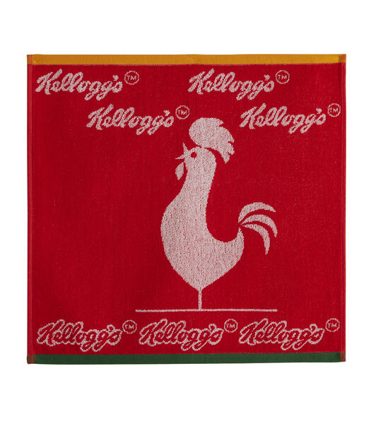 Coucke - Le coq Kellogg's - Badstof keukenhanddoek van katoenen jacquard 50 x 50 cm