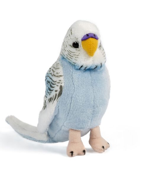 Peluche  Perruche bleue avec son