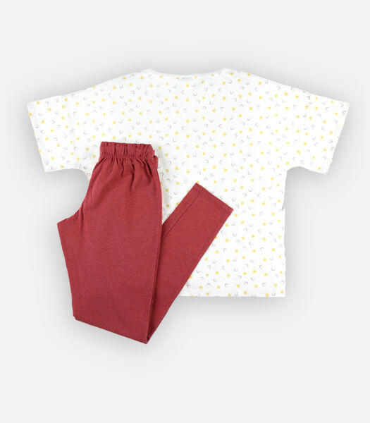 2-delige pyjama voor mama's, ecru/roos