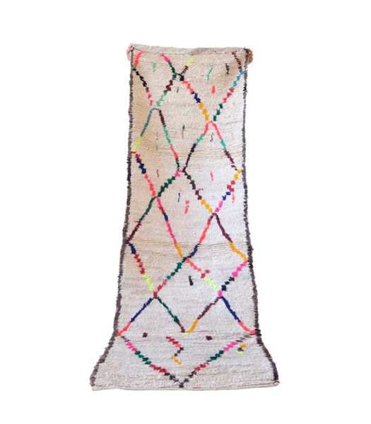Marokkaans berber tapijt pure wol 284 x 93 cm