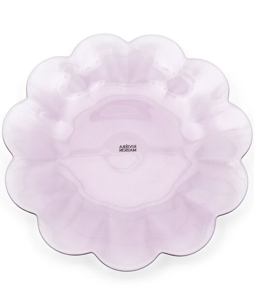 Toulouse - Assiette plate rose assiette en verre transparent