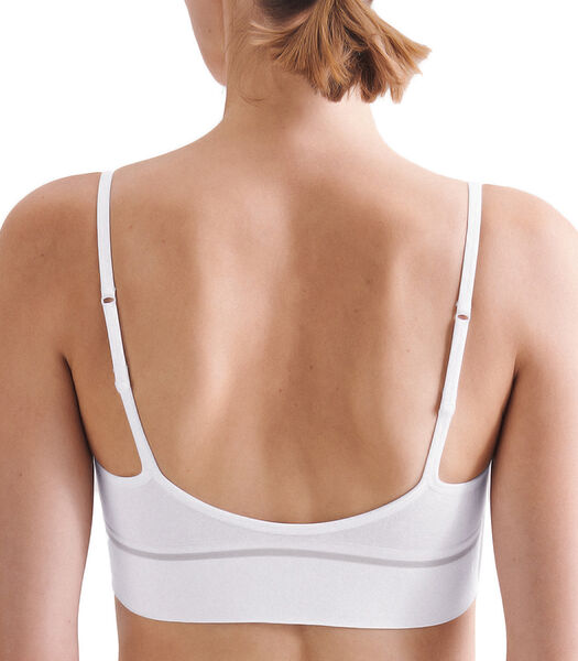 Longline bh-top met voorgevormde cups zonder beugel Natural star