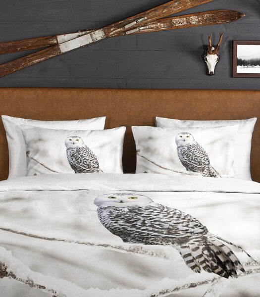 Housse de couette Snowy Owl White Flanelle