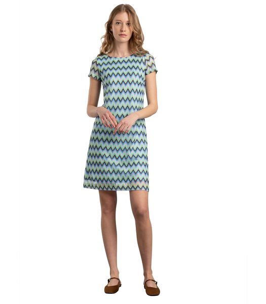 Robe en jersey motif zigzag