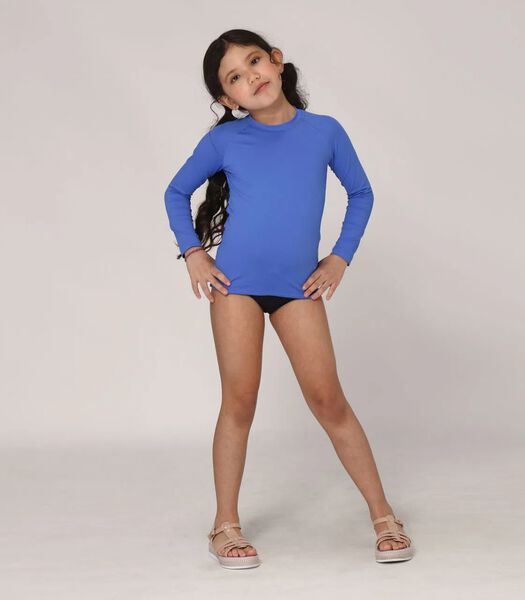 Rash Guard Camiseta Kids Uvpro Ml Azul Bic