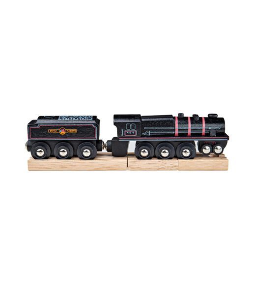 Bigjigs Réplique en bois de locomotive à vapeur - Noir