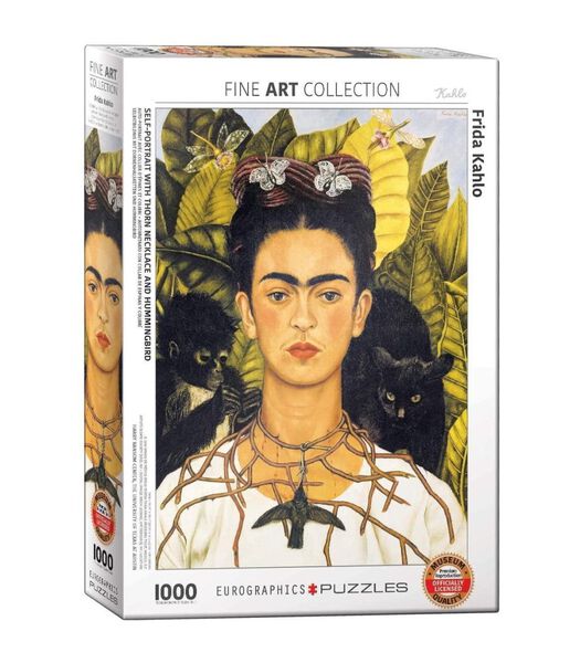 Autoportrait avec Collier d'Épines et Colibri - Frida Kahlo (1000)