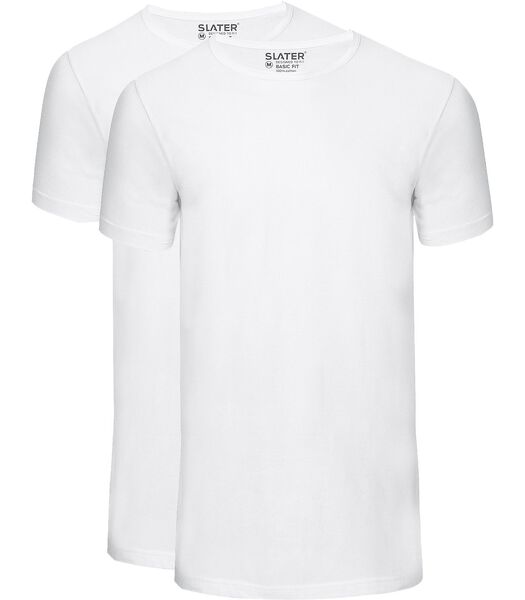 Slater T-shirts Basique Lot de 2 Blanc
