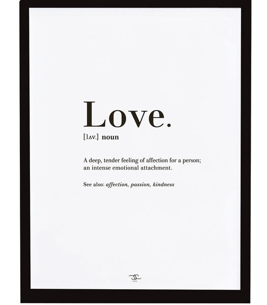 MINIMA - Affiche encadrée - Love (P0302C)
