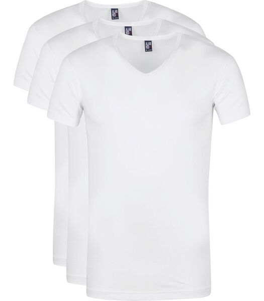 Alan Red T-Shirt Oklahoma Stretch Blanc (Lot de 3)