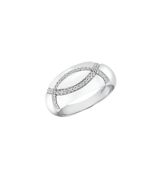 Ring voor dames, 925 Sterling zilver, zirkonia synth.