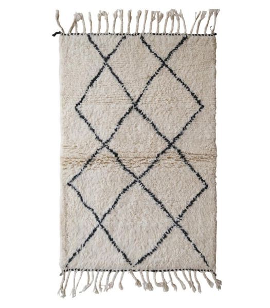 Marokkaans berber tapijt pure wol 140 x 106 cm