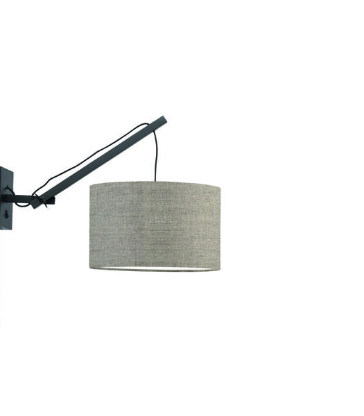 Wandlamp Andes - Bamboe Zwart/Taupe - 50x32x45cm