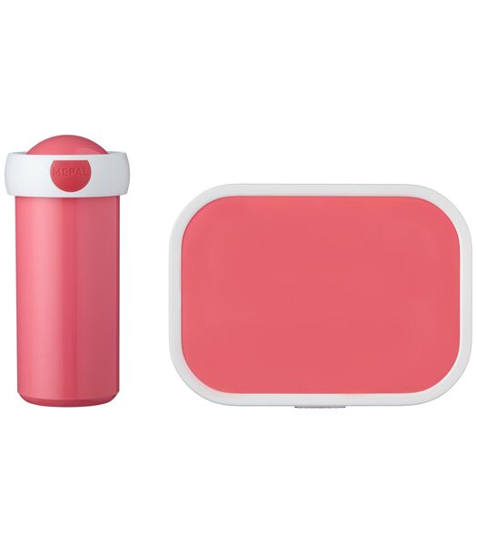 Lunchset (Schoolbeker & Lunchbox) Campus Roze