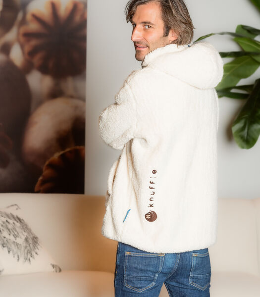 Knuffle Fleece Sweater - maat XL - kleur Wit