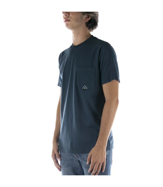 T-Shirt Bleu Roy Rogers Pocket Man Jersey Usagé