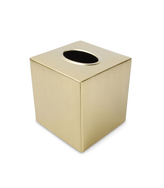 Tissue doos 12,5x12,5xH12,5cm Goud Vanity