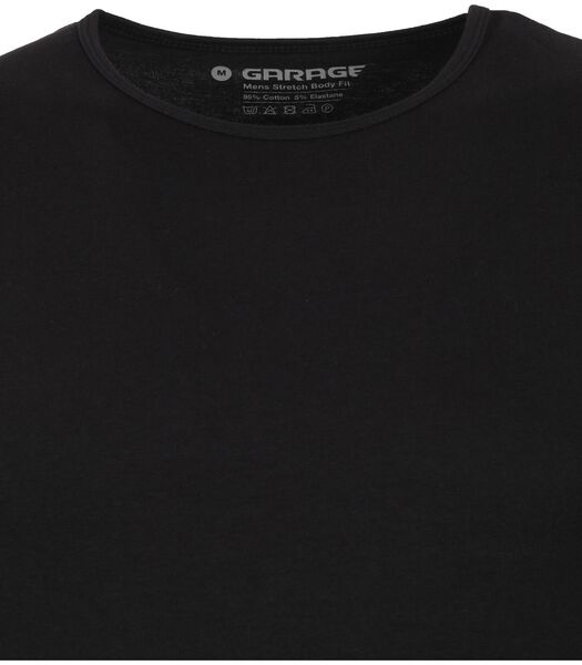 Garage T-Shirt Simple Manches Longues Stretch Noir
