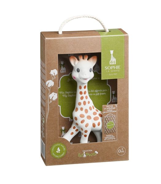 Sophie la girafe dans une boîte cadeau So Pure avec nœud