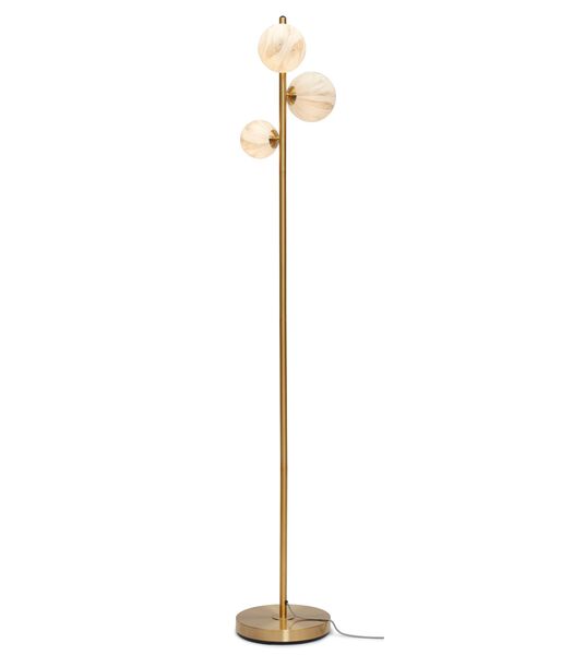 Vloerlamp Carrara - Goud/Wit - 30x30x160cm - 3L