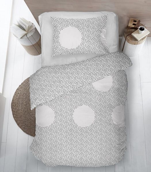 Housse de couette Pommes White/Black Percale de coton